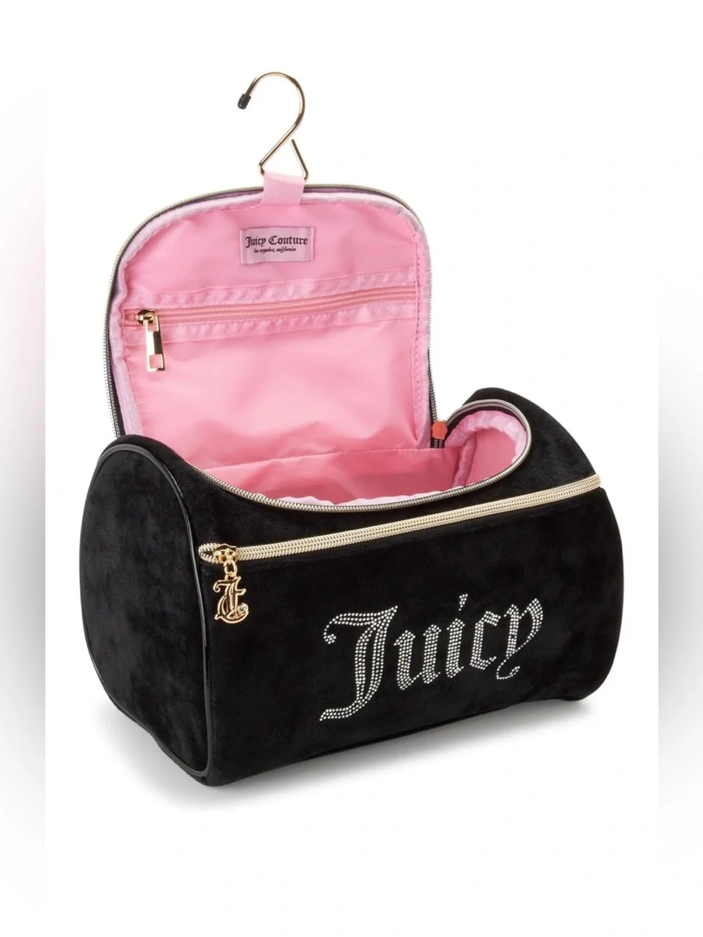 Juicy Couture Black Makeup Bag Cosmetics Organizer Travel Essentials NWT